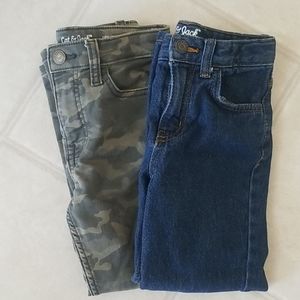 Cat & Jack Boys 6 pants Camo & Blue Jean